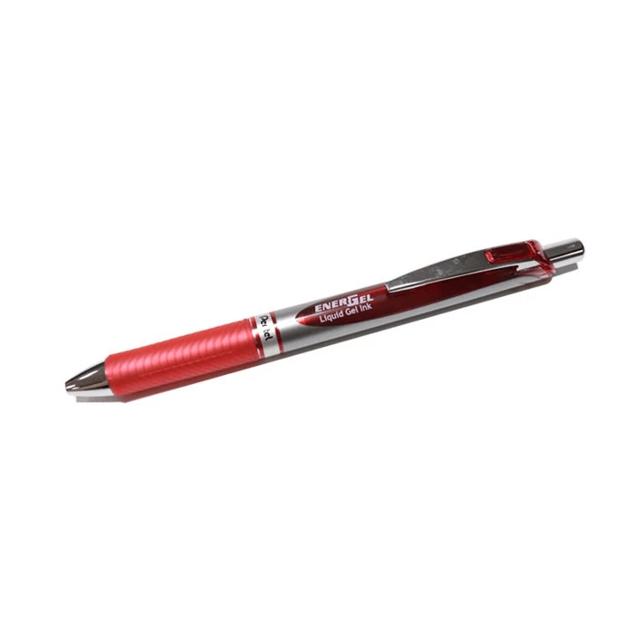 ปากกา ENERGEL PENTEL แบบกด 1.0 BL80 สีแดง_1